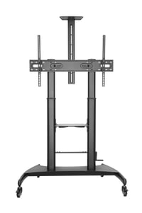 VTRSTXLADJ Verdante 60" - 100" Large Screen Telescopic Height Adjustable TV Cart with Rollers
